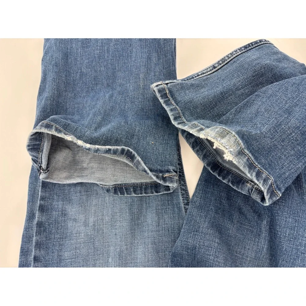 Wrangler 20X Style 42 Vintage Boot Jeans Mens 34x36 Blue Denim Western Cut
